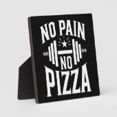 No Pain, No Pizza – ジムおもしろいトレーニング フォトプラーク (正面)