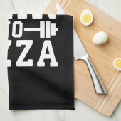 No Pain, No Pizza - Carbs - おもしろいトレーニングノベルティ キッチンタオル (四つ折り)