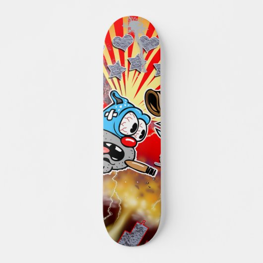 No Paity CityヒップホップCartoon Skateboardデッキ スケートボード (正面)