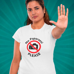 No Paparazziお願い – ほぼ有名なTシャツ Tシャツ
