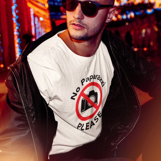 No Paparazziお願い – ほぼ有名 Tシャツ