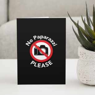 No Paparazziお願い – 写真なし カード