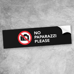 No Paparazziお願い – 写真なし バンパーステッカー