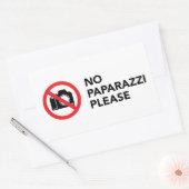 No Paparazziお願い – 写真なし 長方形シール (封筒)