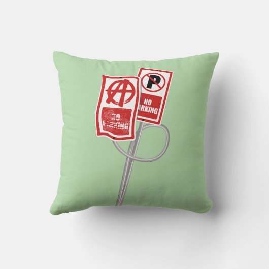 No parking anarchy sign クッション (裏面)