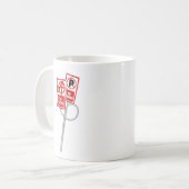 No parking anarchy sign コーヒーマグカップ (正面左)