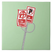 No parking anarchy sign タイル (正面)
