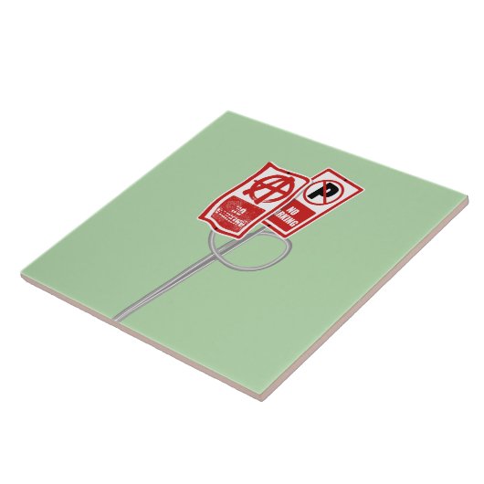 No parking anarchy sign タイル (側面)