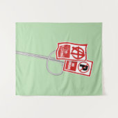 No parking anarchy sign タペストリー (正面(横))