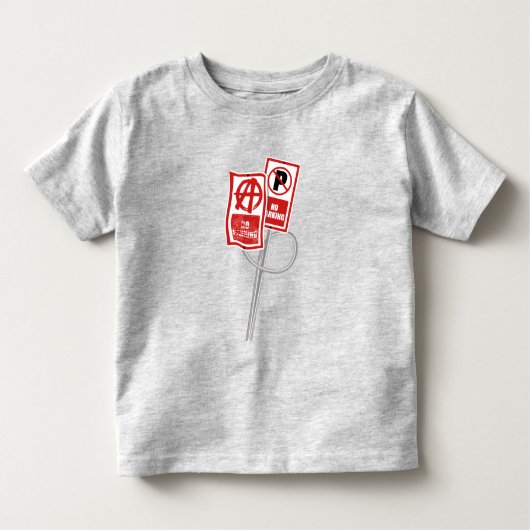 No parking anarchy sign トドラーTシャツ (正面)