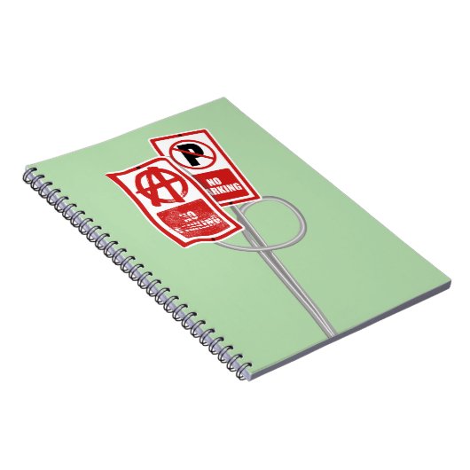 No parking anarchy sign ノートブック (右側)