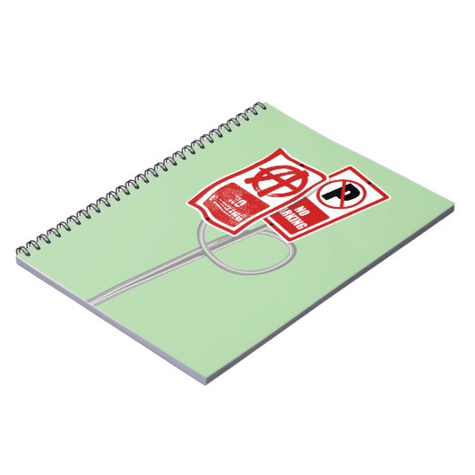 No parking anarchy sign ノートブック (左側)