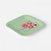 No parking anarchy sign ペーパープレート (傾斜あり)