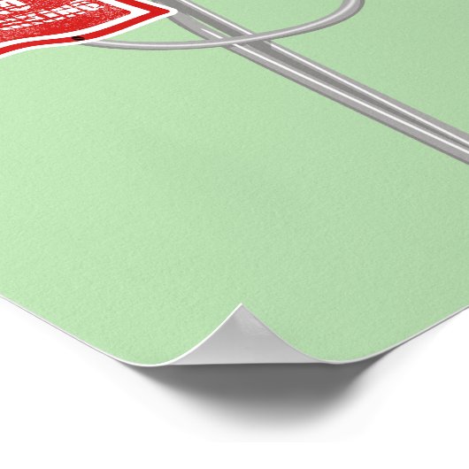 No parking anarchy sign ポスター (角)