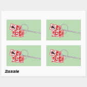 No parking anarchy sign 長方形シール (シート)