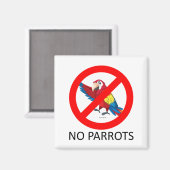 NO PARROTS冷蔵庫用マグネット マグネット (正面/裏面)