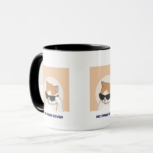No Paws Given Mug – Cute Coffee mug for Cat lovers マグカップ (正面左)