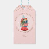 No Peek Water Color Girlクリスマスプレゼント ギフトタグ (裏面)