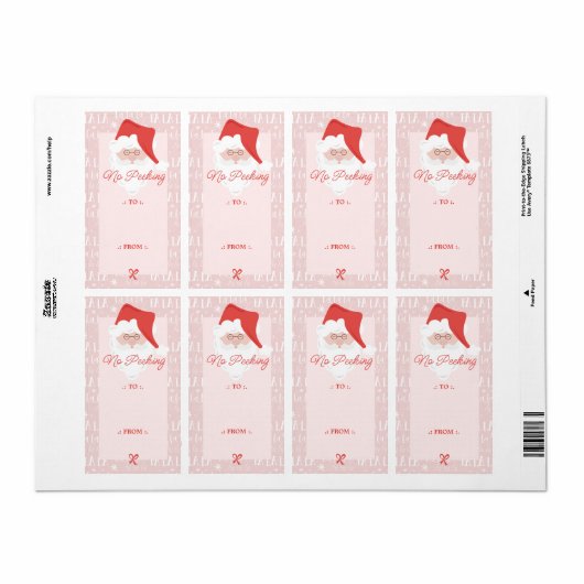 No Peeking Fa La La Santa Clausから ラベル (フルシート)