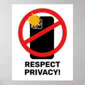 No Phone Photography - Respect Privacy Your Text ポスター (正面)
