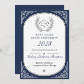 No Photo Graduation Announcements 案内状 (正面/裏面)