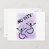 No Pity! - 障害者用Tシャツ ポストカード (正面/裏面)