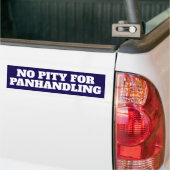 No Pity Panhandling Bold Bumper Sticker バンパーステッカー (トラック上)