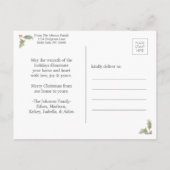 No Place Likeホームクリスマスホリーリース1写真 シーズンポストカード (裏面)