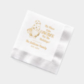 No Place Like格言クリスマスファミリー名日付 箔ナプキン (左)