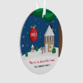 No Place Like Home Customizable Winter Scene Ornam オーナメント (正面)