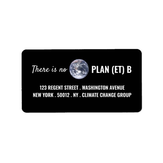 No Plan(et) B、気候変動 ラベル (正面)