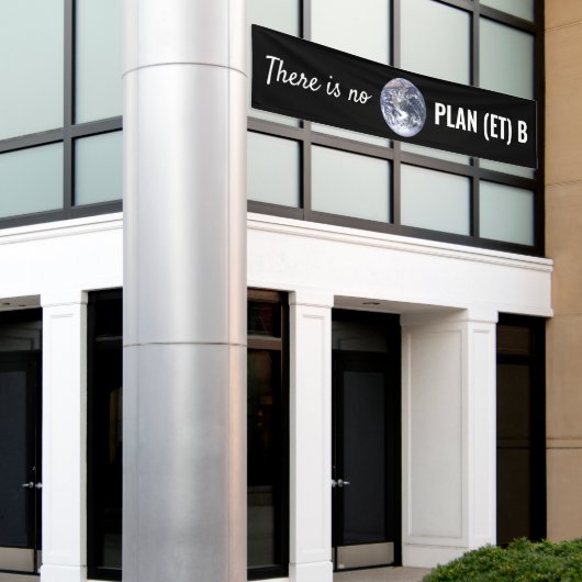 No Plan(et) B、気候変動 横断幕 (ビルの外側)