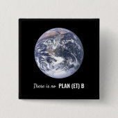 No Plan(et) B、気候変動 缶バッジ (正面)