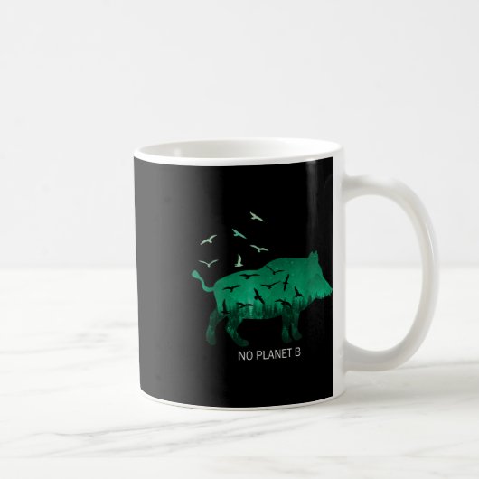 No Planet B Earth環境保護気候 コーヒーマグカップ (右)