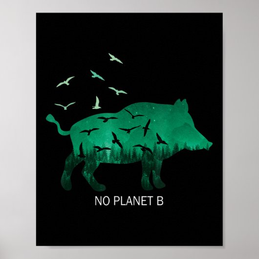 No Planet B Earth環境保護気候 ポスター (正面)