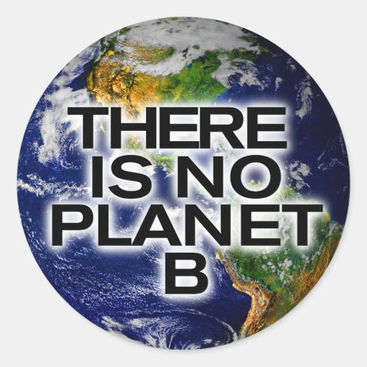 No Planet B Environmental Awareスタンプ ラウンドシール (正面)