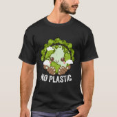 No Plastic Ecology Trees Ecosystem Woods自然 Tシャツ (正面)