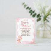No podemos esperar mas Lindo oso Rosa Baby shower エンクロージャーカード (スタンド正面)