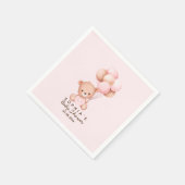 No podemos esperar mas Lindo oso Rosa Baby shower スタンダードカクテルナプキン (角)