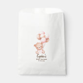 No podemos esperar mas Lindo oso Rosa Baby shower フェイバーバッグ (正面)