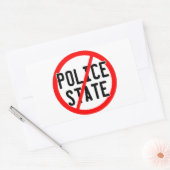 NO POLICE州- nwo/illuminati/occupy/bankster 長方形シール (封筒)