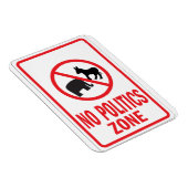 No Politics Zone警告標識 マグネット (右側)