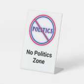 No Politics Zone Business Election 2024アクリル 台座サイン (正面)
