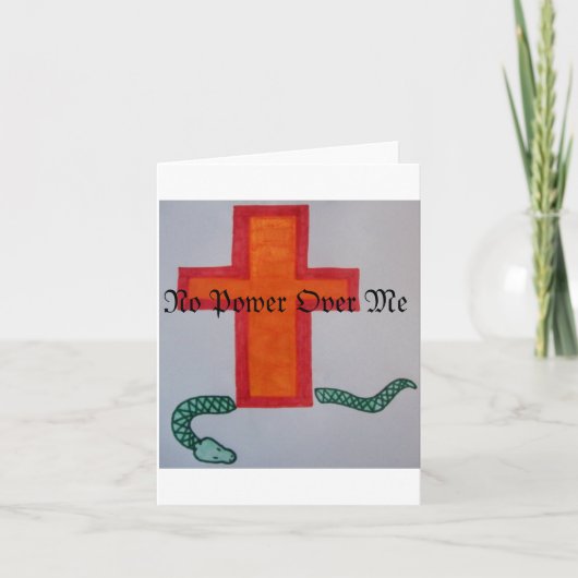 No Power Over Meノートカード カード (正面)