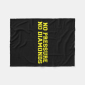 No Pressure No Diamonds Athlete Gym Motivation  フリースブランケット (正面(横))