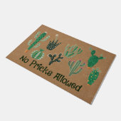 No pricks allowed doormat、引っ越し祝いパーティーギフト ドアマット (アングル)
