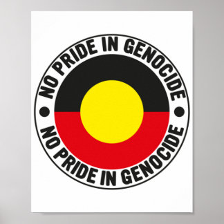 No Pride In Genocide Aboriginal Flag National Sorr ポスター
