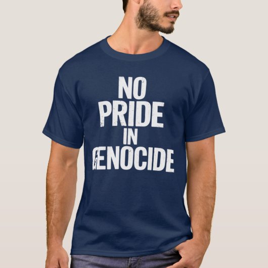 No Pride In Genocide Canada Day Indigenous Canadia Tシャツ (正面)