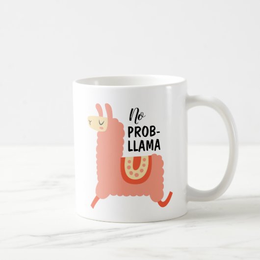 No Prob-Lama、Cute Lama Coffee Mug、Coffee Mug コーヒーマグカップ (右)