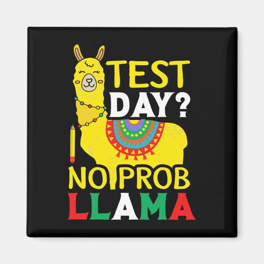 No Prob-llama先生教え試験 マグネット (正面)
